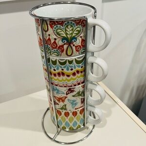 ☕️ Pier 1 stackable porcelain coffee/tea mugs☕️